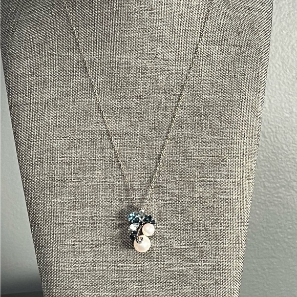 Sapphire, Topaz, Pearl Necklace. - Picture 5 of 7